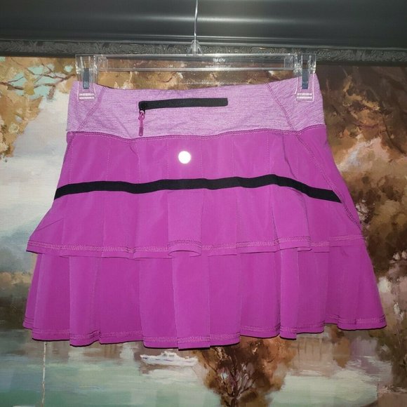 Lululemon Pace Setter Running Tennis Skirt -violet skort  sz 4 Perfect - Picture 2 of 5